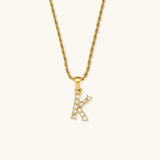 Maeve Letter Initial Diamond Necklace